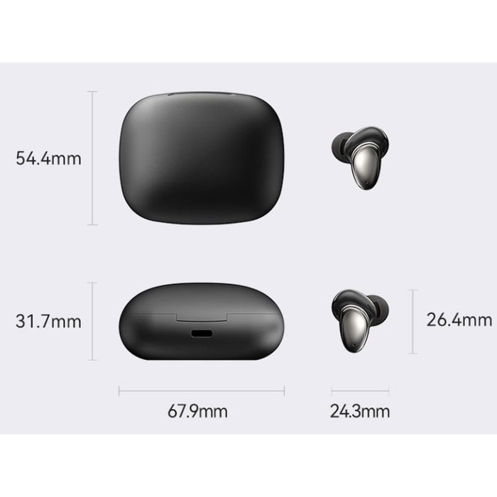 Vention Tiny T13 NBNB0 Auriculares Bluetooth con Cancelación de Ruido Negro Vention Tiny T13 NBNB0 Auriculares Bluetooth con Cancelación de Ruido Negro